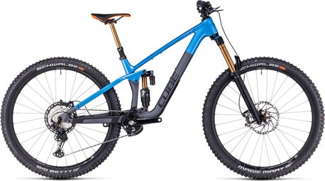 Cube Stereo One77 C:68X SLX 29 volledig geveerd MTB Shimano Deore XT 12S 29'' Actionteam Blauw Grijs 2023