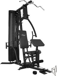 Station de musculation multifonction avec poids de 65 7 kg presse de poitrine butterfly preacher curl barre latissimus câbles banc d haltérophilie complet appareil de fitness gym