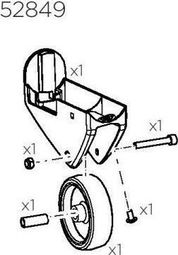 Thule 52849 Kit support roue droite pour EasyFold XT-THULE