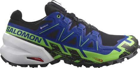 Salomon Spikecross 6 Gore-Tex Unisex Trailrunningschuhe Schwarz/Blau/Grün