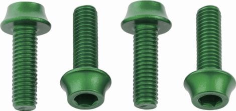 Wolf Tooth Water Bottle Cage Bolts (x4) M5x15 mm Green