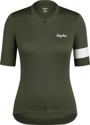 Maillot Rapha Core Jersey Vert/Blanc Femme