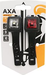 ECLAIRAGE VELO A PILE KIT SUR CINTRE-TIGE DE SELLE AXA NITELINE LEDS NOIR, AVEC PILES CR2032 AUTONOMIE + 50 HEURES (VU A  150m)