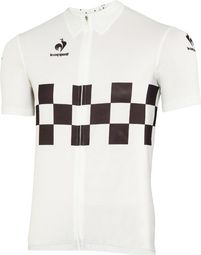 LE COQ SPORTIF Maillot Manches Courtes CHECKERED Blanc 