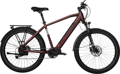 Vélo de Ville Électrique Bicyklet Raymond Shimano Acera 9V 504 Wh 27.5'' Rouge Bordeaux