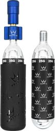 Gonfleur CO2 Peaty's Holeshot MTB Bleu Foncé + 2 Cartouches de CO2 (25g)