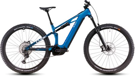 VTT Électrique Tout-Suspendu Cube Stereo Hybrid One44 HPC SLX 800 Shimano Deore XT 12V 800 Wh 29'' Bleu Nebula 2025 - Produit Reconditionné