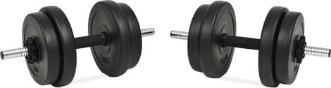 Haltères 14 pièces 20 kg poids barres disques fitness musculation biceps