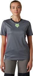 Fox Defend Race Women's Short Sleeve Jersey Grey