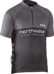Maillot de manga corta Northwave Force Evo para niños Gris/Negro