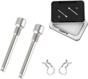 Lot de 2 vis d'étrier de frein Toopre M4 en titane TC4 avec circlips argent Compatibles Shimano