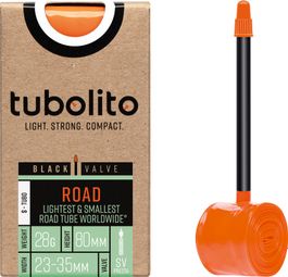 Chambre à Air Allégée Tubolito S-Tubo Road 700 mm Presta 80 mm (Valve Noire)
