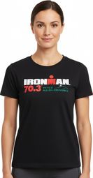 T-Shirt Manches Courtes Ironman 70.3 Aix En Provence Noir Femme