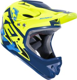 Casque Intégral Kenny Downhill Jaune Fluo/Bleu