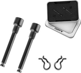 Lot de 2 vis Toopre etrier de frein M4 en titane TC4 avec circlips Compatibles Shimano Noir