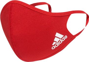 Masques adidas Face Covers Pack de 3 Rouge M/L