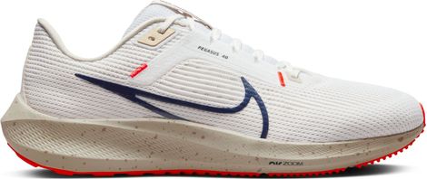 Nike Air Zoom Pegasus 40 White Red Blue Running Shoes