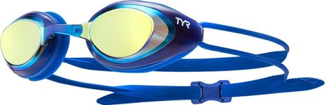 Lunettes de natation Tyr Black Hawk Miroir Bleu Gold