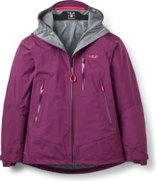 Giacca impermeabile Rab Downpour Mountain viola da donna