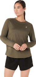 Asics Core lange mouwen shirt voor dames, kaki