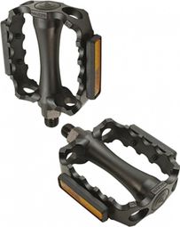 PEDALE VTT ALU OPTIMIZ MONOBLOC NOIRE 9/16 (PR) (CALE-PIEDS ADAPTABLE)