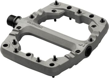 Paire de pédales plates Sixpack composite Kamikaze PA gris foncé