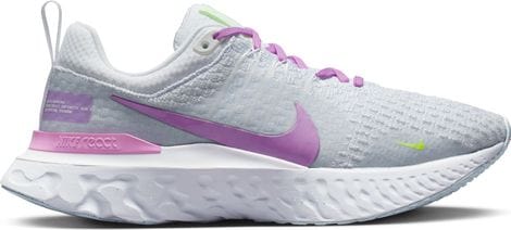 Chaussures de Running Nike React Infinity Run Flyknit 3 Femme Gris Violet