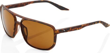 100% Konnor Sonnenbrille Soft Tact Havana / Bronze PeakPolarlinse