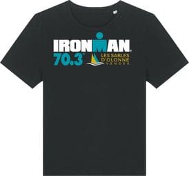 Ironman 70.3 Les Sables D'Olonne Zwart Vrouwen T-shirt met Korte Mouw