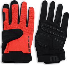 Endura Loop Unisex Long Gloves Red