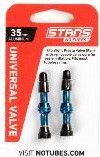 Stan's NoTubes - Paire de valves  Universal  Al  Presta 35mm  Blue