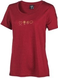T-shirt Ivanhoe Symboles Meja pour femme-100% laine mérinos-Rouge