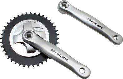 PEDALIER CITY P2R MANIVELLES ALU 170mm PLATEAU 38D. CHAINE 3.30 (1-8 )