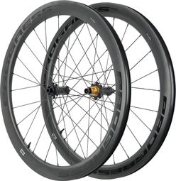 Paire de roues Progress Aero 50 Disc Noir | 12x100/12x142 | Center Lock