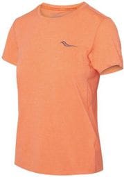 Saucony Time Trial Campfire Campfire Short Sleeve Jersey Orange Woman