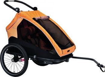 XLC Duo S 20' Kinderanhänger Anthrazitgrau Orange