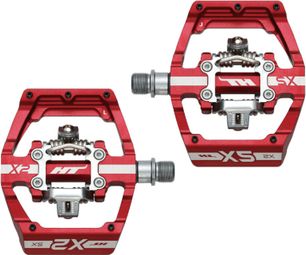 Paire de Pédales Automatiques HT X2 SX Rouge