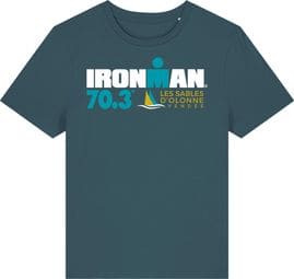 T-Shirt Manches Courtes Ironman 70.3 Les Sables D'Olonne Bleu Turquoise Femme