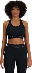 New Balance Sleek Medium Support Sports Bra Schwarz