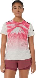 Asics Fujitrail Elite Graphic Women's Trail T-Shirt - White/Red