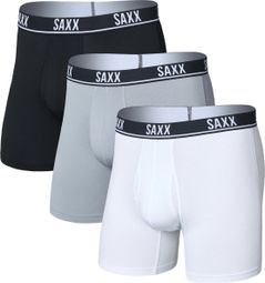 Saxx Essential Performance Mesh boxershorts voor heren, wit/blauw/zwart (set van 3)