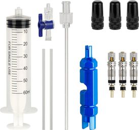 Kit Velkyne d'injection liquide préventif Tubeless vélo Seringue 60 ml outil valve Presta Schrader b