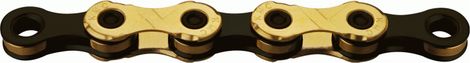 KMC-Kette X12 Ti-N 126 verbindet 12S Gold / Schwarz