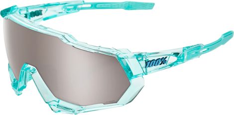 Brille 100% Speedtrap Polished Translucent Mint Green - HiPER Linse Verspiegeltes Silber