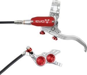 Hope Tech4 EVO GR4 Voorrem Zilver/Rood Standaard Slang