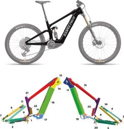 Kit de protection sur-mesure Santa Cruz Bullit CC - 2025 - M - Brillant