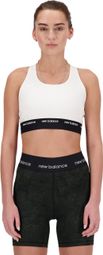 New Balance Sleek Medium Support Sports Bra White