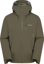 Chaqueta impermeable RAB Downpour Mountain Green para hombre
