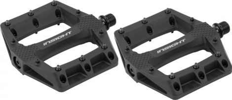 Pair of Insight Thermoplastic DU Flat Pedals Black