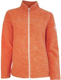 Ivanhoe gilet zippé en laine pour femme Beata Coral Rose-Orange